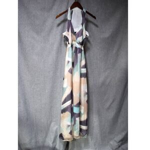 A|X Armani Exchange Abstract Print Halter Maxi Dress S